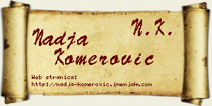 Nadja Komerović vizit kartica